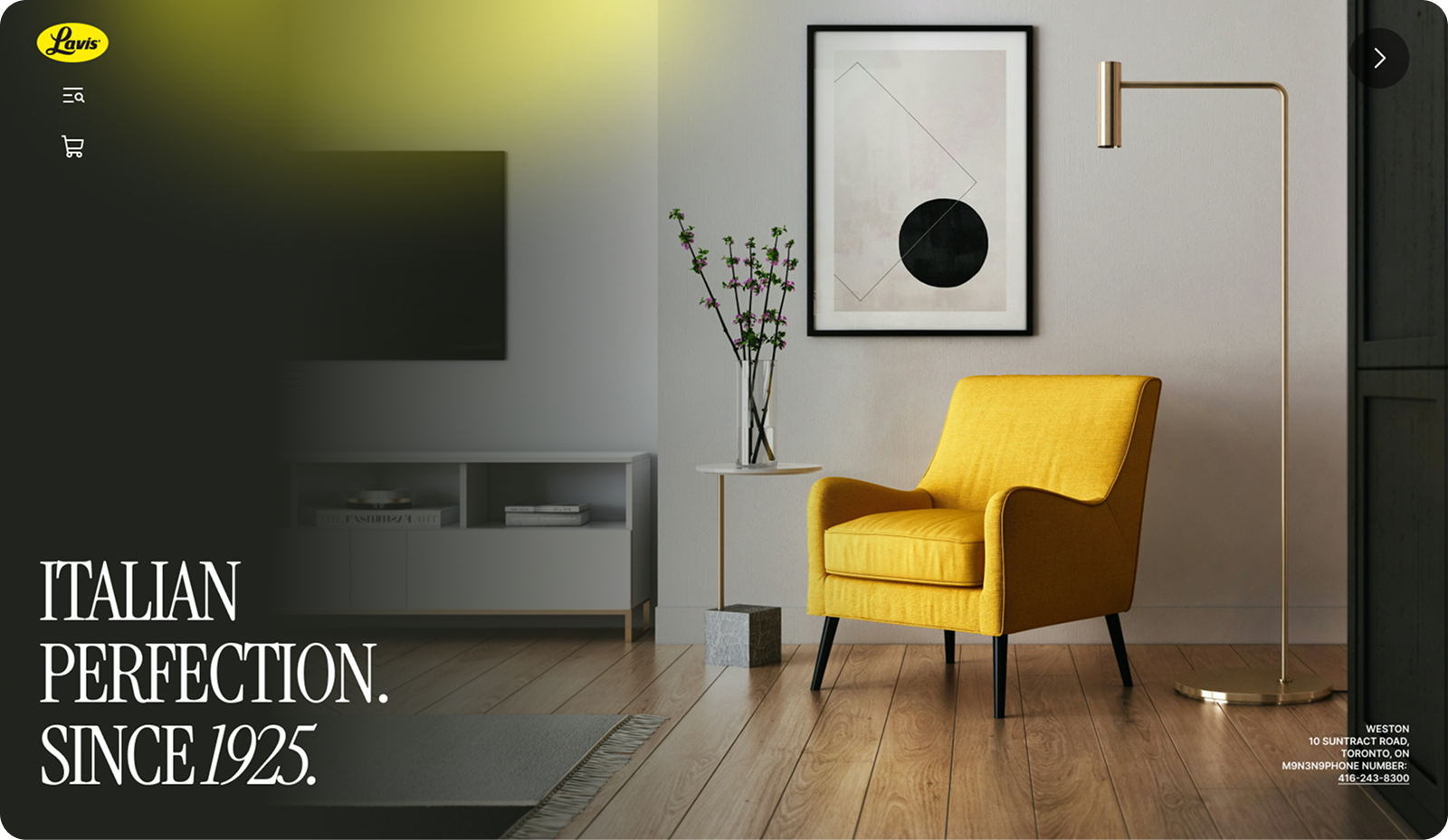 Lavis furniture store interface