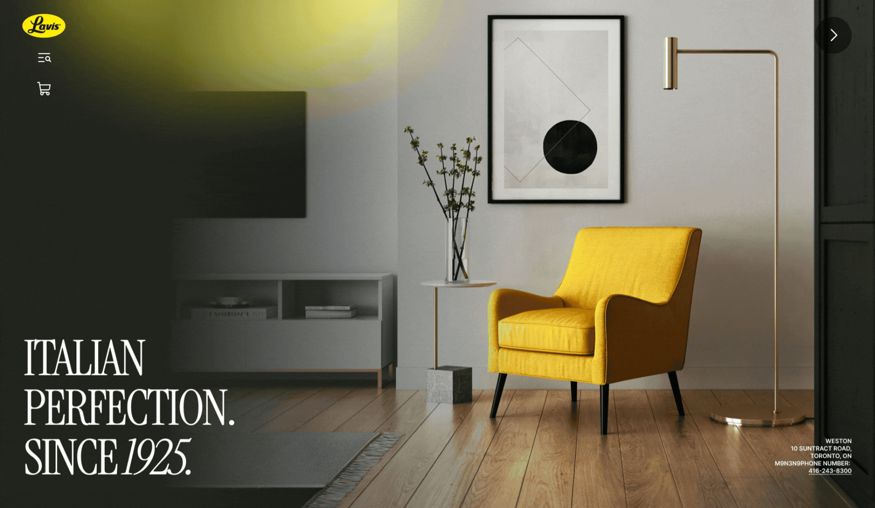 Lavis furniture store interface